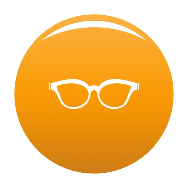 Miopía gafas icono vector naranja — Vector de stock