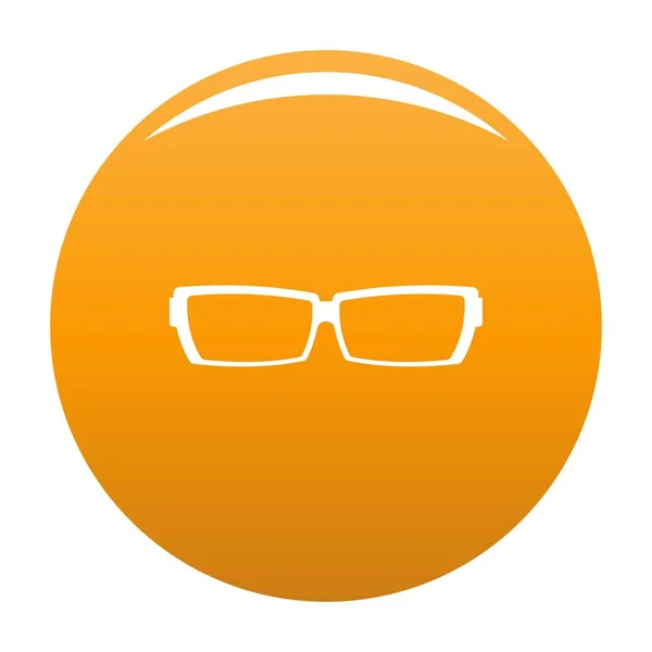 Gafas estigmáticas icono vector naranja — Vector de stock
