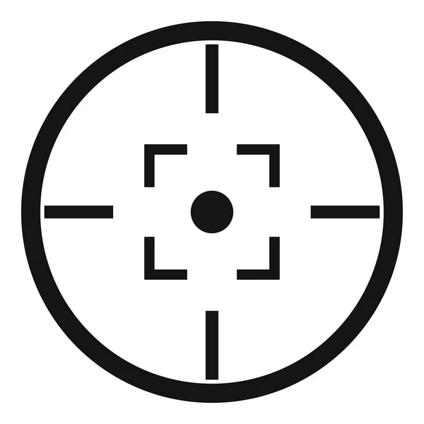 Icono de objetivo pistola, estilo simple — Archivo Imágenes Vectoriales