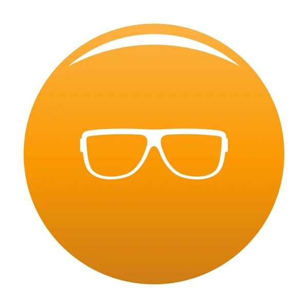 Brille ohne Dioptrien-Symbolvektor orange — Stockvektor