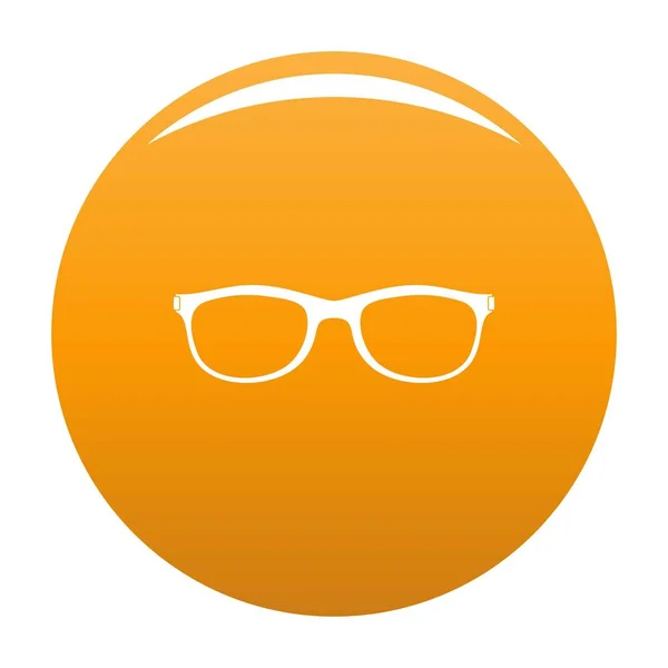 Bril met dioptrieën pictogram vector oranje — Stockvector