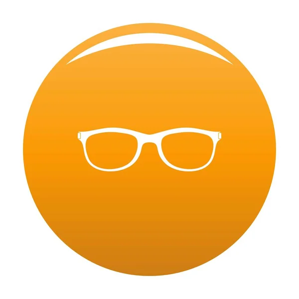 Brille mit Dioptriensymbolvektor orange — Stockvektor