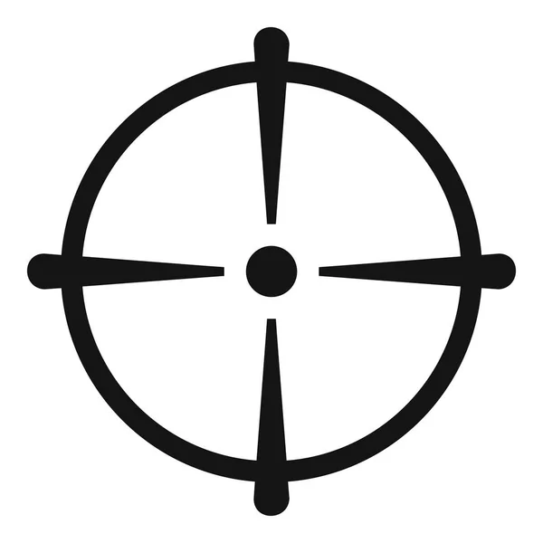Sniper scope icon, simple style — Stock Vector