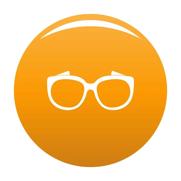 眼镜为视觉图标向量橙色 — 图库矢量图片