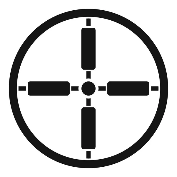 Icône de cible de sniper, style simple — Image vectorielle