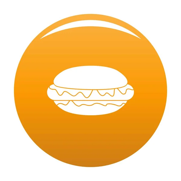 ホットドッグのアイコン ベクトル オレンジ — ストックベクタ