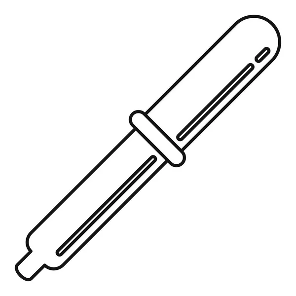 Icône pipette chimique, style contour — Image vectorielle