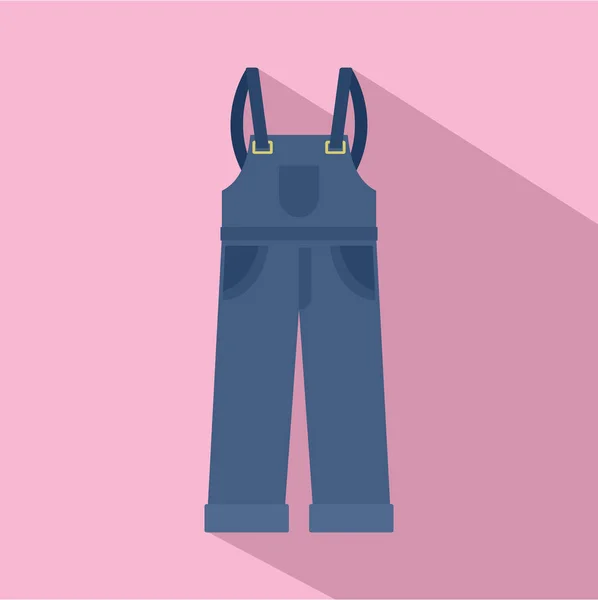 Icono de pantalones de trabajador, estilo plano — Vector de stock