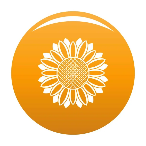 Circle of sunflower icon vector orange — Stock Vector