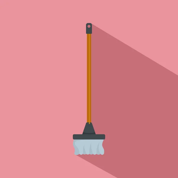 Rengöring mop ikon, platt stil — Stock vektor