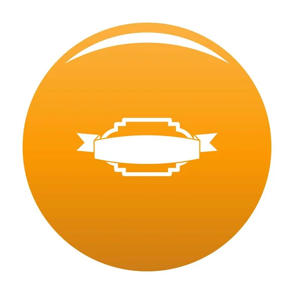 Insignia premium calidad icono vector naranja — Archivo Imágenes Vectoriales