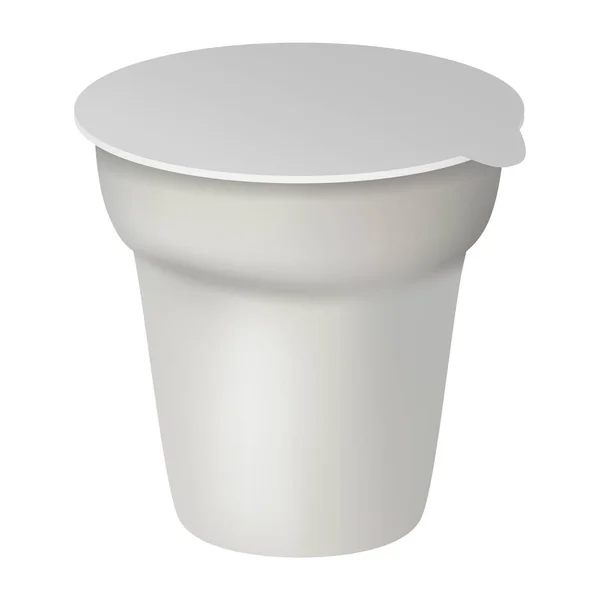 Modélisation de boîte de yaourt, style réaliste — Image vectorielle