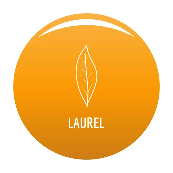 Laurel listy ikona Vektor oranžové — Stockový vektor