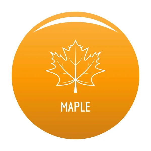 Maple leaf icon vector orange — Stock Vector