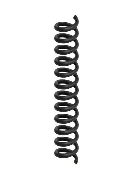 Schwarze Spiralkabel-Attrappe, realistischer Stil — Stockvektor
