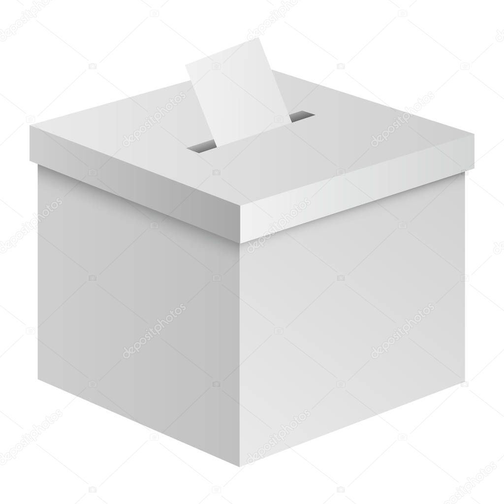 Election box mockup, realistic style