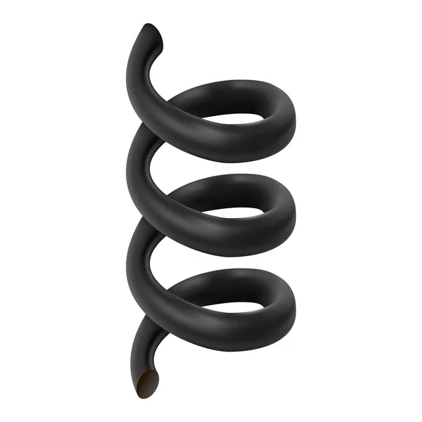 Чорний макет кабелю, реалістичний стиль — стоковий вектор