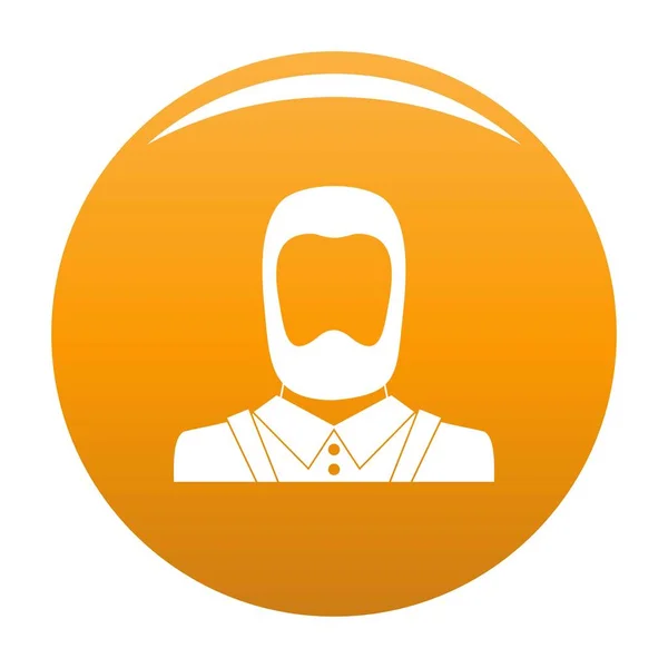 Mann Avatar Symbol Vektor orange — Stockvektor