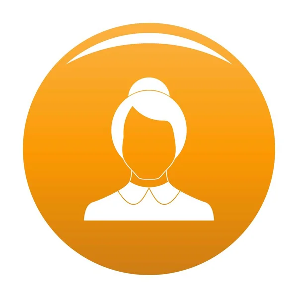 Orange vector ikona kobiece użytkownika — Wektor stockowy