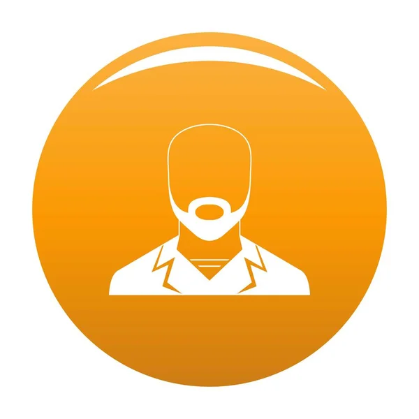 Homme avatar icône vecteur orange — Image vectorielle