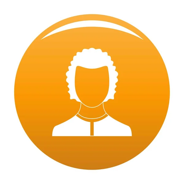 Człowiek avatar ikona wektor pomarańczowy — Wektor stockowy