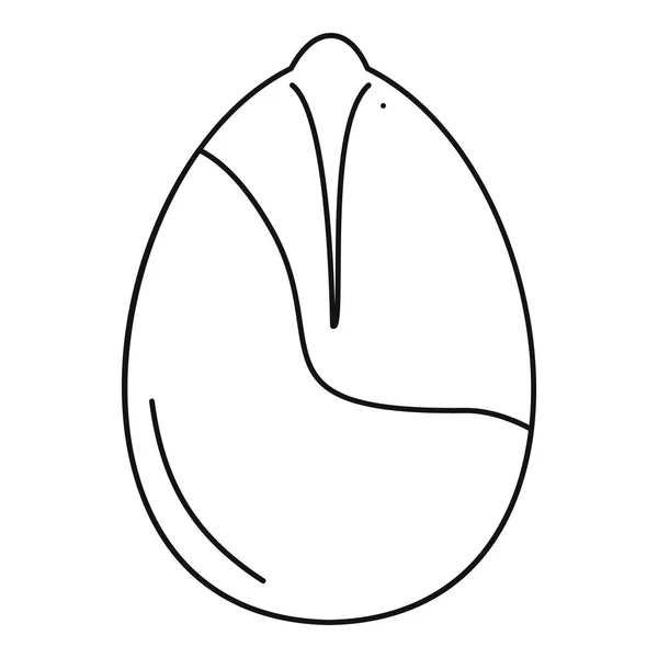 Nuss-Symbol, Umrissstil — Stockvektor