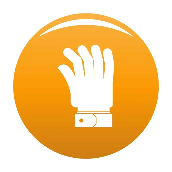 Icono de mano vector naranja — Vector de stock