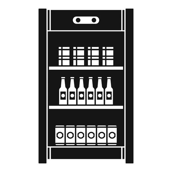 Drinks refrigerator icon, simple style — Stock Vector