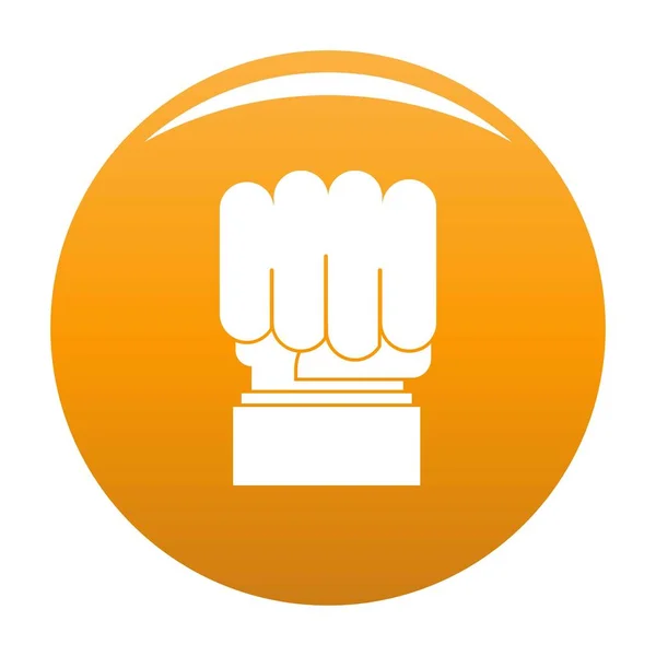 Hand protest icon vector orange — Stock Vector