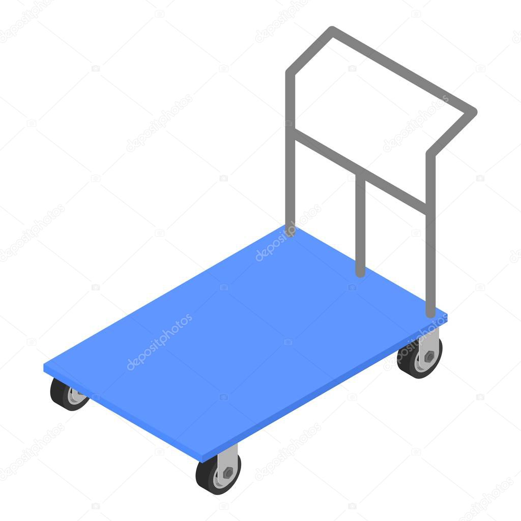 Load cart icon, isometric style