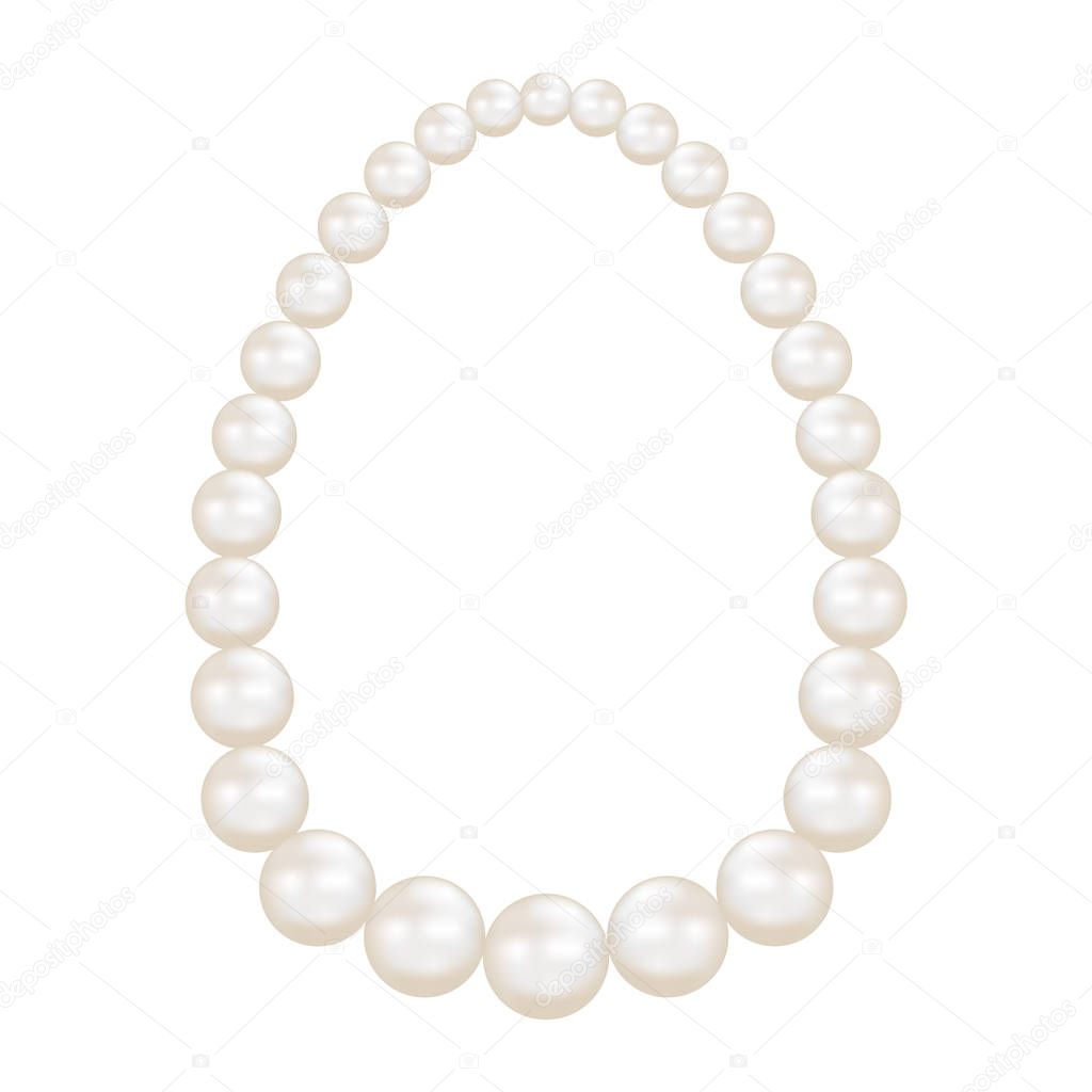 Pearls mockup, realistic style