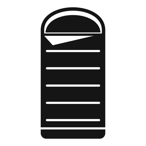Schlafsack-Ikone, einfacher Stil — Stockvektor
