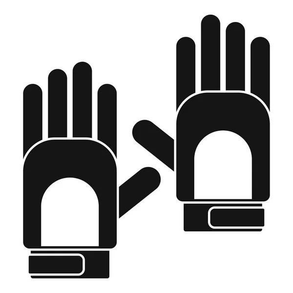 Kamp handschoenen pictogram, eenvoudige stijl — Stockvector