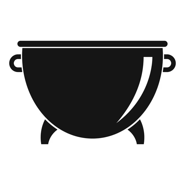 Kochkessel-Ikone, einfacher Stil — Stockvektor