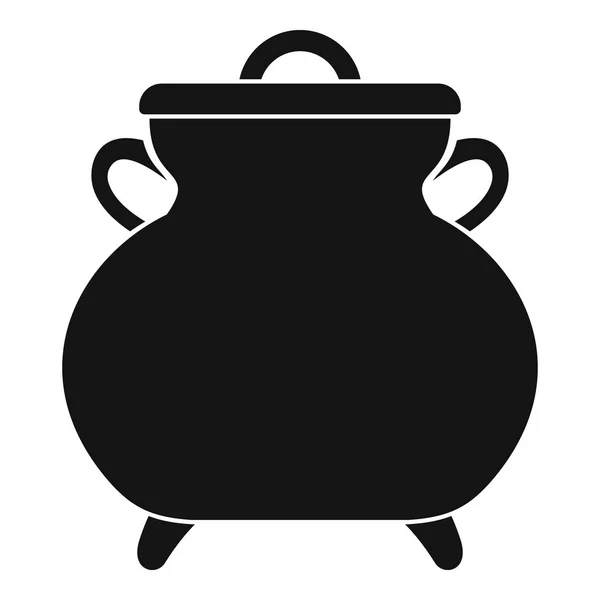 Котел чайник икона, простой стиль — стоковый вектор