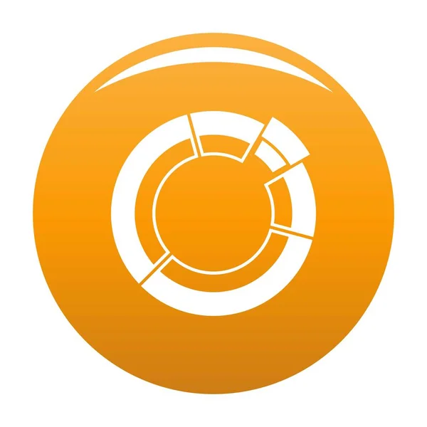 Icono gráfico circular vector naranja — Archivo Imágenes Vectoriales