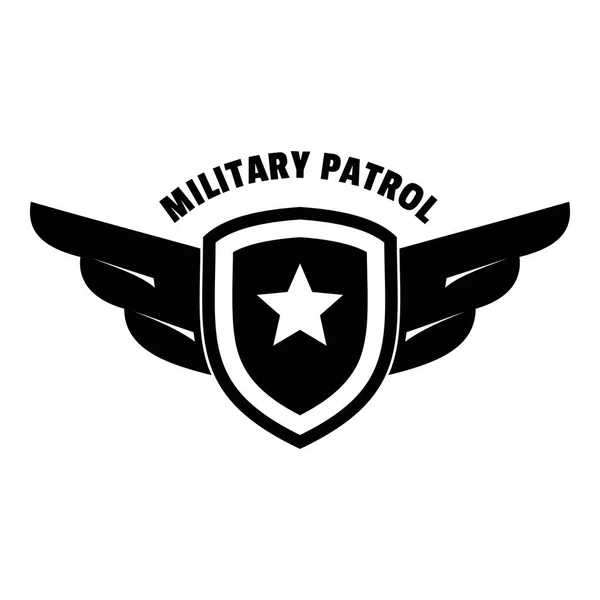 Militaire leger patrouille logo, eenvoudige stijl — Stockvector