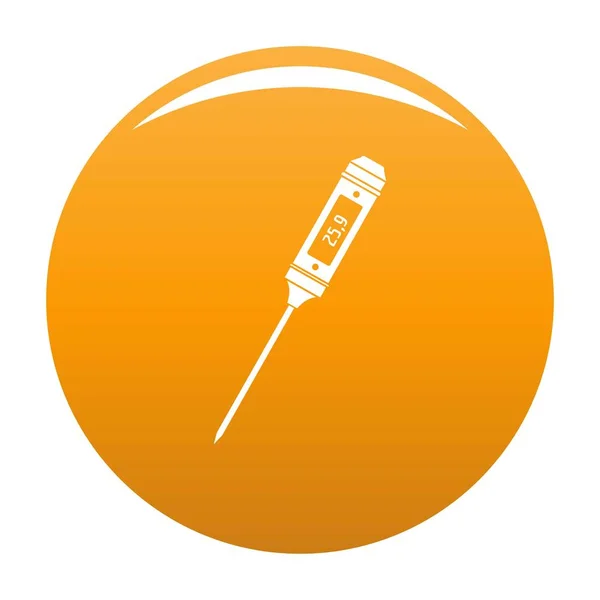 Dünnes Thermometer Symbol Vektor orange — Stockvektor