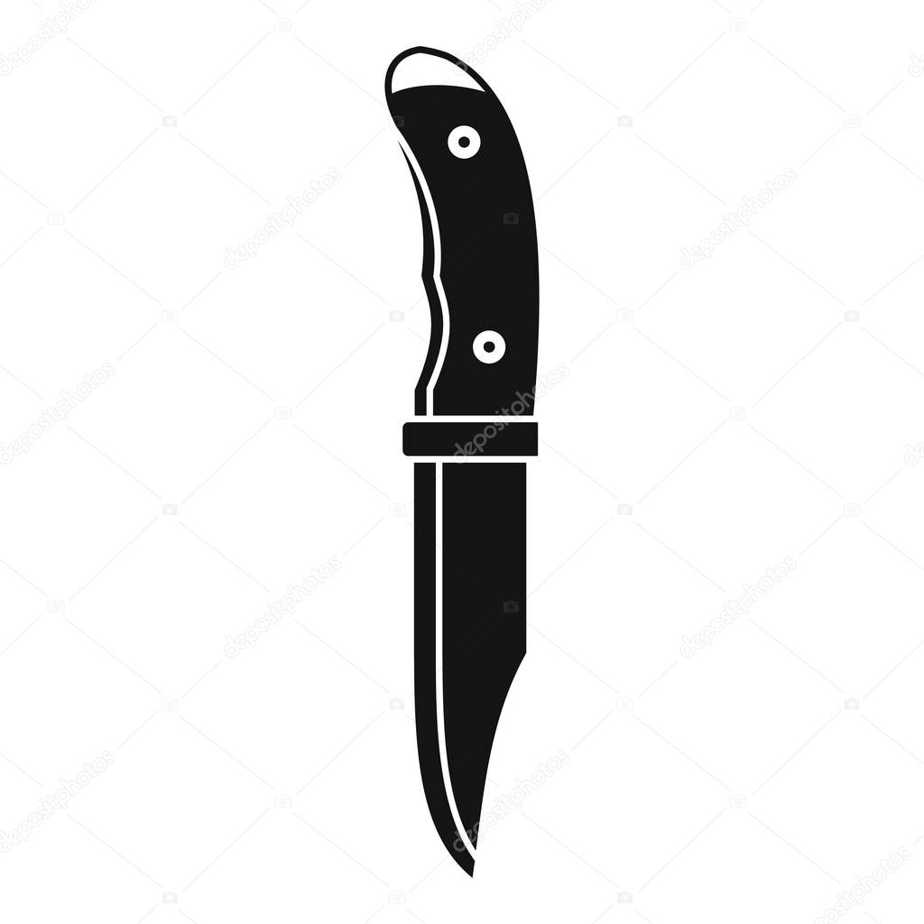 Camp knife icon, simple style