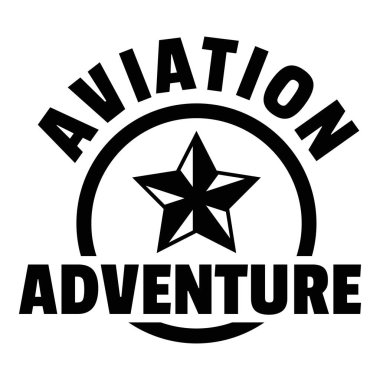 Havacılık macera logosu, basit tarzı