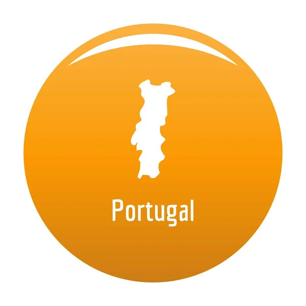 Portekiz harita siyah vektör basit — Stok Vektör