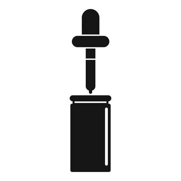 Het pictogram van het pipet van Aloë, eenvoudige stijl — Stockvector