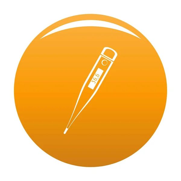 Modern thermometer icon vector orange — Stock Vector