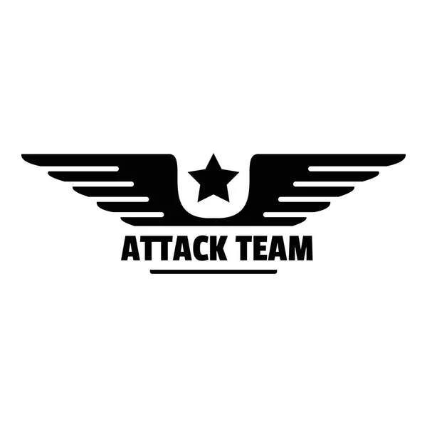 Atacar avia logotipo da equipe, estilo simples —  Vetores de Stock