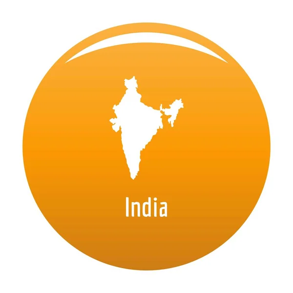 Hindistan harita siyah vektör basit — Stok Vektör