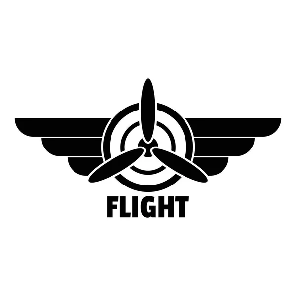 Flight logo, simple style — Stock Vector