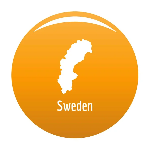 Mapa Švédsko v jednoduché černé vektoru — Stockový vektor