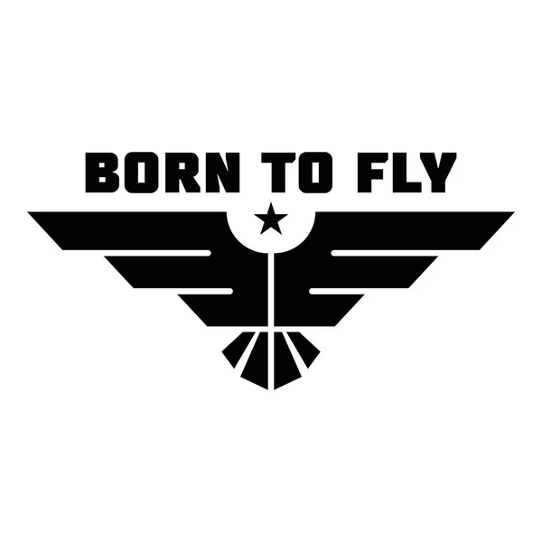 Nascido para voar logotipo, estilo simples —  Vetores de Stock