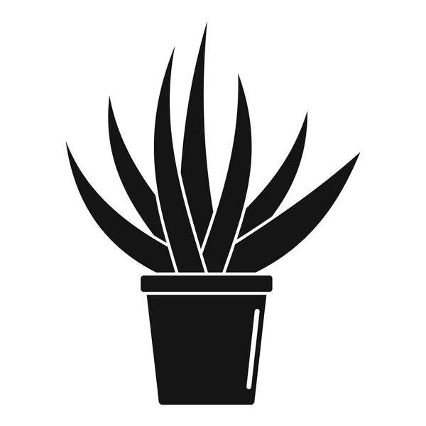 Ícone do housepot do Aloe, estilo simples — Vetor de Stock