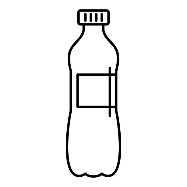 Icône bouteille d'aloès, style contour — Image vectorielle